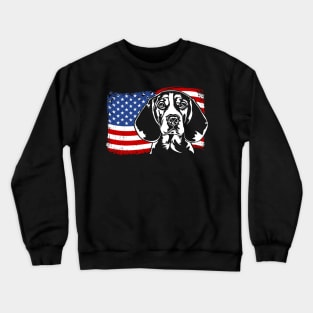 Beagle Mom Dad American Flag patriotic dog Crewneck Sweatshirt